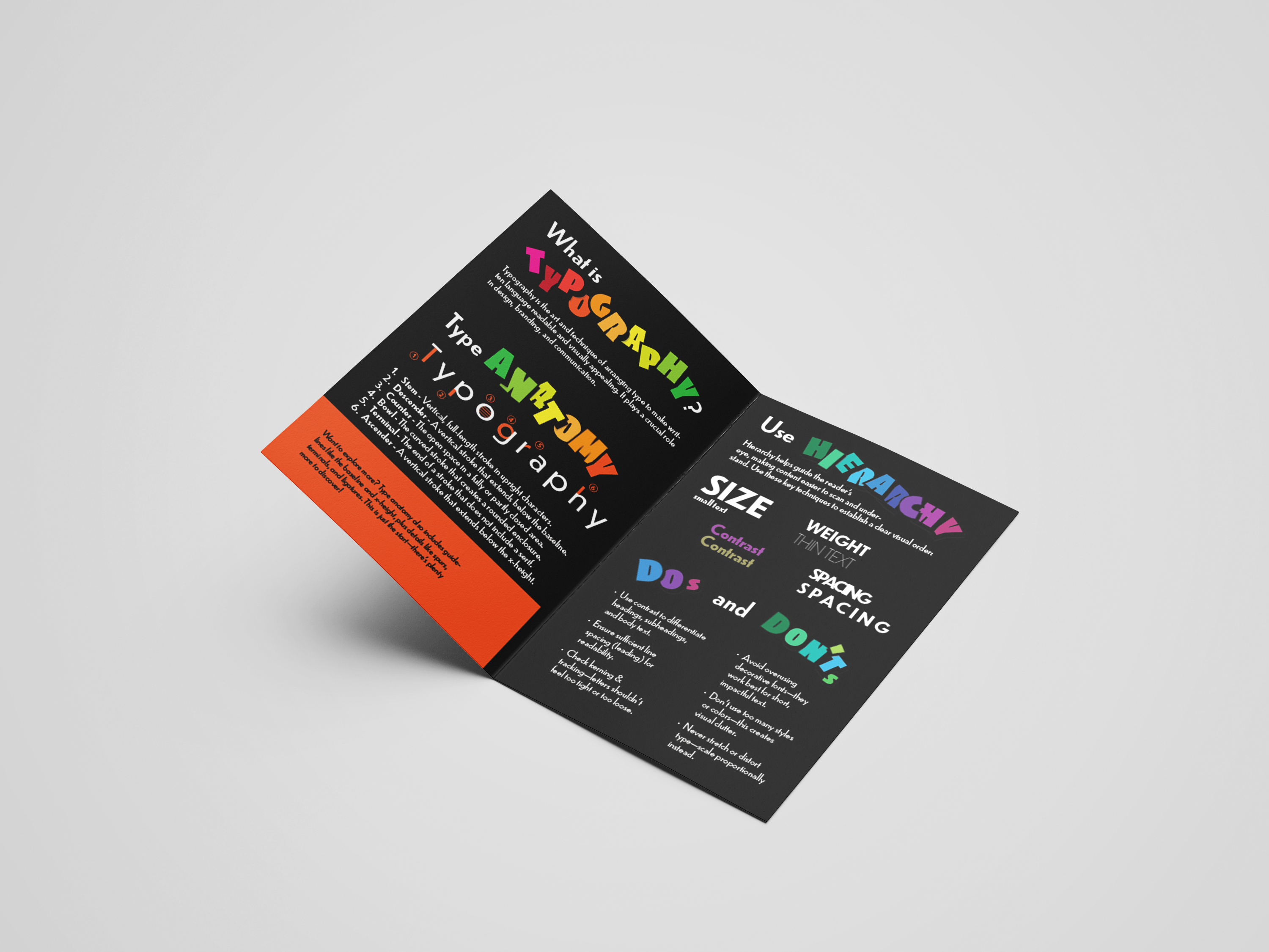 typography workshop brochure inside