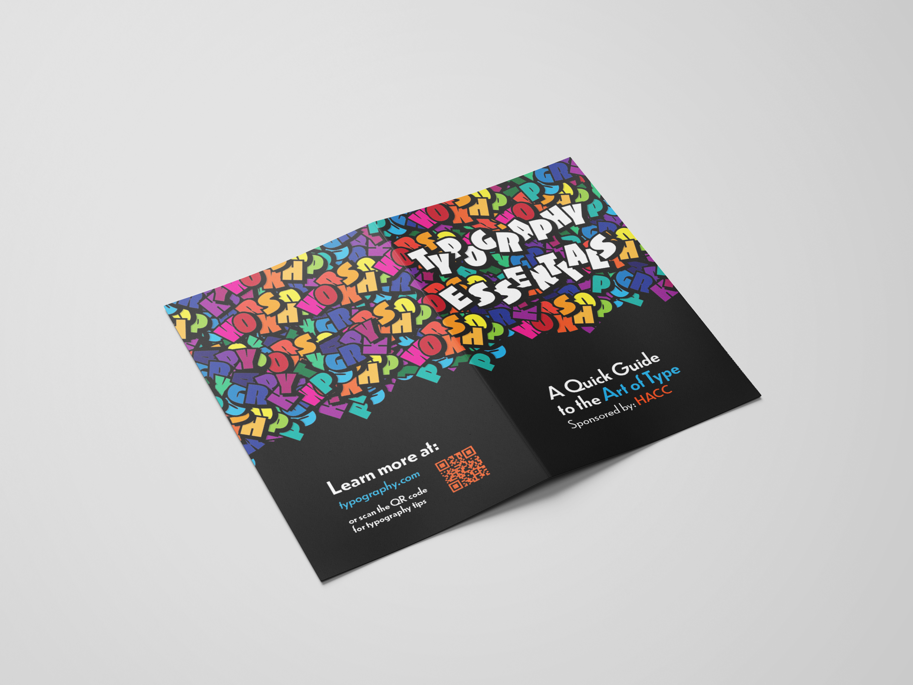 typography workshop brochure outside